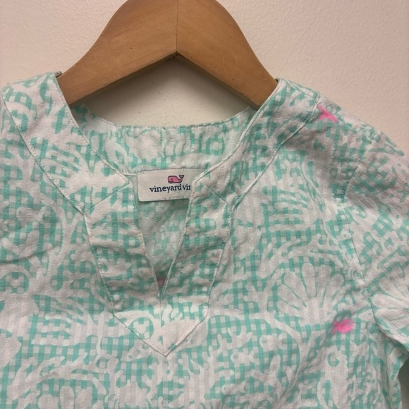 Vineyard Vines Sea Life Kn Gingham Tunic - Picture 5 of 12